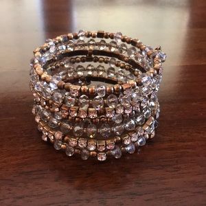 Gold stretchy wrap statement bracelet